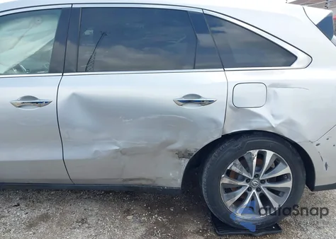 2015 Acura Mdx Technology Package z USA, uszkodzony, nr VIN 5FRYD4H40FB013894